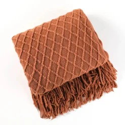 Cozy Haven Bettzeug-Gestrickte Ananas-Überwurfdecke - Nordisches Sofadekor