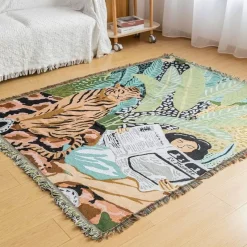 Snug u0026 Soft Bettzeug-Gestrickte Gobelindecke – Leichte, luxuriöse Dekodecke für das Wohnzimmer im Freien