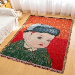 Snug u0026 Soft Bettzeug-Gestrickte Gobelindecke – Leichte, luxuriöse Dekodecke für das Wohnzimmer im Freien