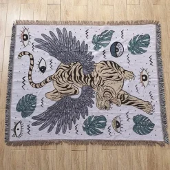 Snug u0026 Soft Bettzeug-Gestrickte Gobelindecke – Leichte, luxuriöse Dekodecke für das Wohnzimmer im Freien