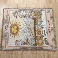 Snug u0026 Soft Bettzeug-Gestrickte Gobelindecke – Leichte, luxuriöse Dekodecke für das Wohnzimmer im Freien