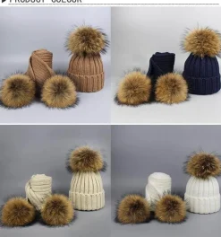 The Decor Haven Babykleidung|Babykleidung-Gestricktes Pelzmütze- und Schal-Set – kuschelige Winteraccessoires