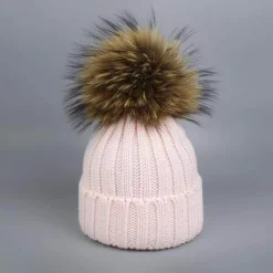 The Decor Haven Babykleidung|Babykleidung-Gestricktes Pelzmütze- und Schal-Set – kuschelige Winteraccessoires