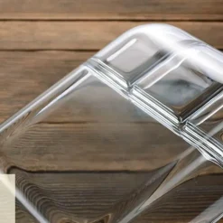 Elegance at the Table Küche & Esszimmer-Geteilter Essteller aus gehärtetem Glas – Obsttablett für westliche Speisen