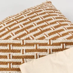 Cozy Cushions Bettzeug-Gewebter Gitterkissenbezug - Dekorativer Kissenbezug