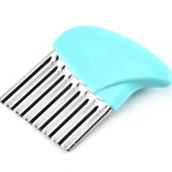 Tom Küche & Esszimmer-Gewellter Kartoffelschneider - Pommes-Frites-Zerkleinerer aus Edelstahl, Gemüseschneider