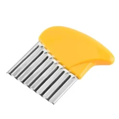 Tom Küche & Esszimmer-Gewellter Kartoffelschneider - Pommes-Frites-Zerkleinerer aus Edelstahl, Gemüseschneider