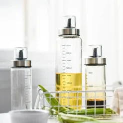 Tom Küche & Esszimmer-Gewürz- und Soßenflaschen-Set aus Glas zur Aufbewahrung in der Küche