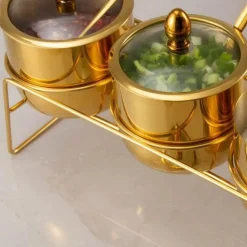 Elegance at the Table Küche & Esszimmer-Gewürzdosen-Set aus Edelstahl – Küchenaufbewahrung für Zucker, Salz, Grillzubehör