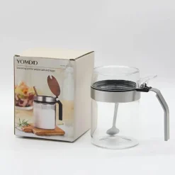 Tom Küche & Esszimmer-Gewürzglas aus Glas mit PP-Deckel – langlebiger Gewürzbehälter für die Küche für Kräuter und Gewürze