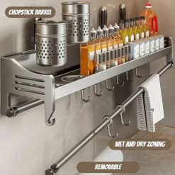 Tom Küche & Esszimmer-Gewürzregal-Organizer – Küchenaufbewahrungsregal mit Messerhalter