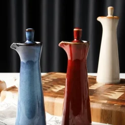 Elegance at the Table Küche & Esszimmer-Gewürztopf aus Keramik – eleganter Spender für Olivenöl, Sojasauce und Essig