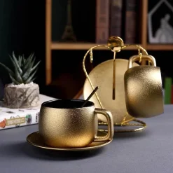 The Cozy Mug Küche & Esszimmer-Ghiberti Kaffeeset – Elegantes italienisches Kaffeeservice