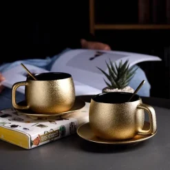 The Cozy Mug Küche & Esszimmer-Ghiberti Kaffeeset – Elegantes italienisches Kaffeeservice