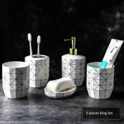 The Bath Nook Badezimmer-Gianini Bathroom Accessory Set - Elegant Home Décor Essentials