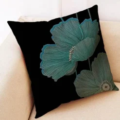 Pillow Haven Bettzeug-Ginkgo Blätter Kissenbezug - Modernes Leinenkissen für Wohndekoration