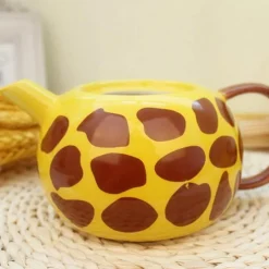The Cozy Mug Küche & Esszimmer-Giraffen-Teekanne und Tassen-Set – süßes Tier-Küchengeschirr