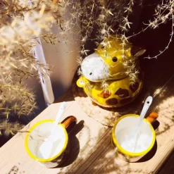 The Cozy Mug Küche & Esszimmer-Giraffen-Teekanne und Tassen-Set – süßes Tier-Küchengeschirr