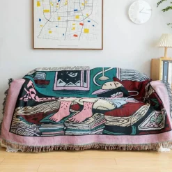 Snug u0026 Soft Bettzeug-Gitarrenjunge Decke - Boho Gemütliches Wohnzimmer Dekor