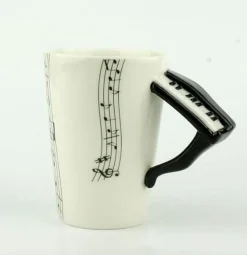 The Cozy Mug Küche & Esszimmer-Gitarrentasse – Keramik-Kaffeetasse für Musikliebhaber