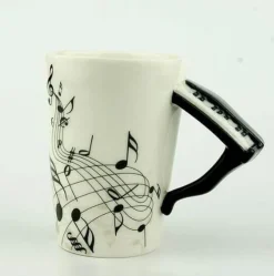 The Cozy Mug Küche & Esszimmer-Gitarrentasse – Keramik-Kaffeetasse für Musikliebhaber