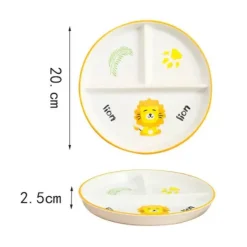 Elegance at the Table Küche & Esszimmer-Gitterteller für Kinder mit Cartoon-Motiv – Lustiges und funktionales Unterteilungsgericht für Frühstück und Snacks