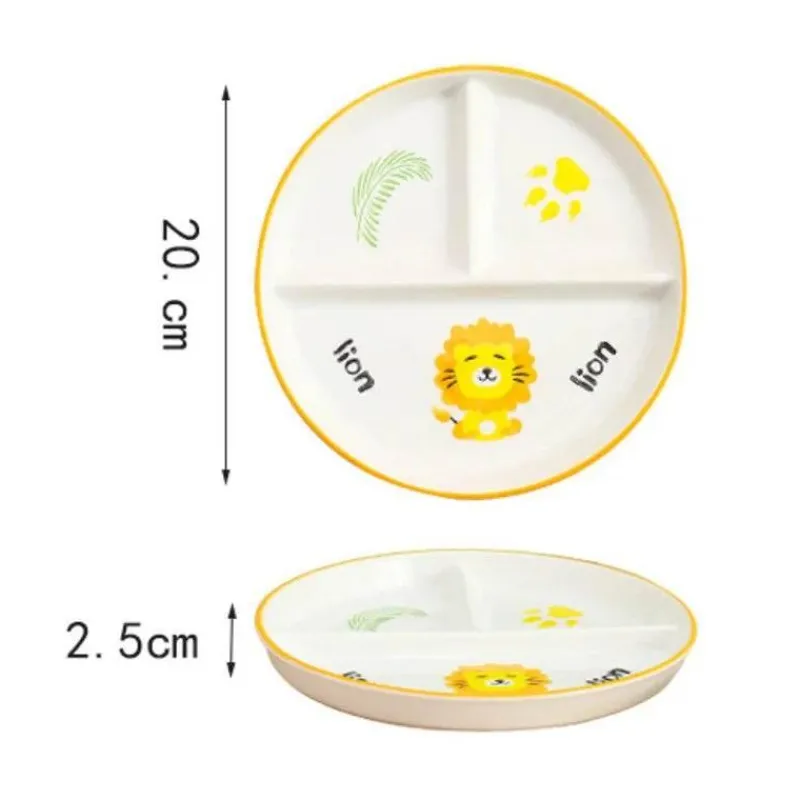 Elegance at the Table Küche & Esszimmer-Gitterteller für Kinder mit Cartoon-Motiv – Lustiges und funktionales Unterteilungsgericht für Frühstück und Snacks