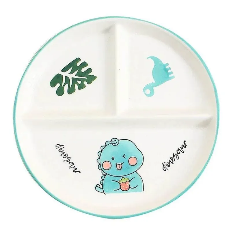 Elegance at the Table Küche & Esszimmer-Gitterteller für Kinder mit Cartoon-Motiv – Lustiges und funktionales Unterteilungsgericht für Frühstück und Snacks