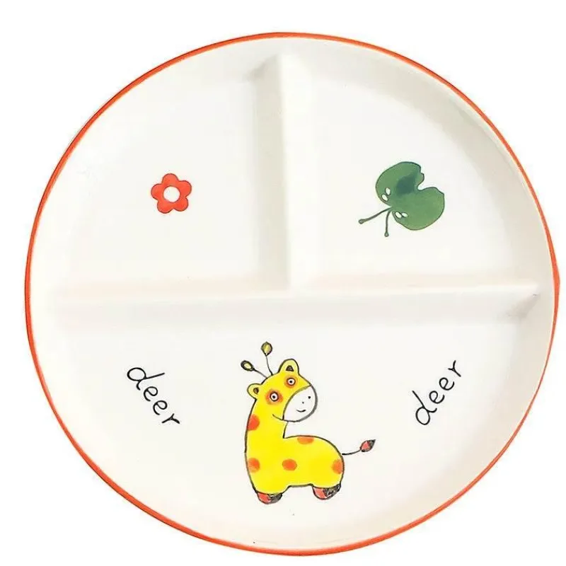 Elegance at the Table Küche & Esszimmer-Gitterteller für Kinder mit Cartoon-Motiv – Lustiges und funktionales Unterteilungsgericht für Frühstück und Snacks