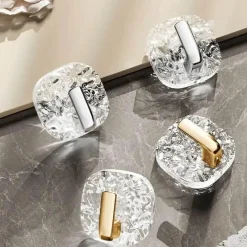 Aqua Essence Badezimmer-Glacier Acrylic Wall Hooks - Stylish Wall Storage Solutions