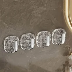 Aqua Essence Badezimmer-Glacier Acrylic Wall Hooks - Stylish Wall Storage Solutions