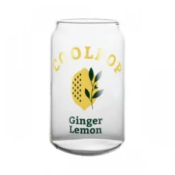 Plates u0026 More Küche & Esszimmer-Glasbecher in Dosenform mit Fruchtdruck – 350 ml für Tee, Kaffee, Milch, Bier