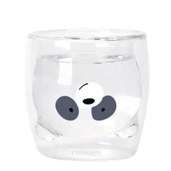 Feast u0026 Flair Küche & Esszimmer-Glasbecher mit Pandabär-Motiv – doppelwandiger, hitzebeständiger Becher für Bier und Saft