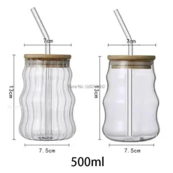 Plates u0026 More Küche & Esszimmer-Glasbecher mit Strohhalm – Vielseitiger Becher für Kaffee, Saft, Bier, Wein