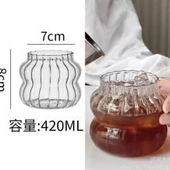 Plates u0026 More Küche & Esszimmer-Glasbecher-Set in Kürbisform – Vielseitiges Trinkgeschirr für Kaffee, Whisky, Wein, Joghurt