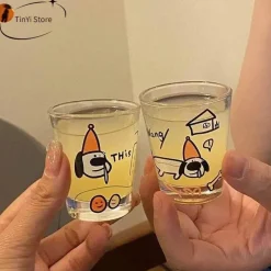 Plates u0026 More Küche & Esszimmer-Glasbecher-Set mit Welpenmotiv – süßes Trinkgeschirr für Shochu-Saft, Kaffee, Milch, Wasser