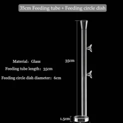 Furry Haven Haustierzubehör|Tierfütterung-Glas-Futterrohr für Aquarienfische – transparentes Fütterungsgerät