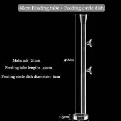 Furry Haven Haustierzubehör|Tierfütterung-Glas-Futterrohr für Aquarienfische – transparentes Fütterungsgerät