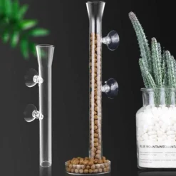 Furry Haven Haustierzubehör|Tierfütterung-Glas-Futterrohr für Aquarienfische – transparentes Fütterungsgerät