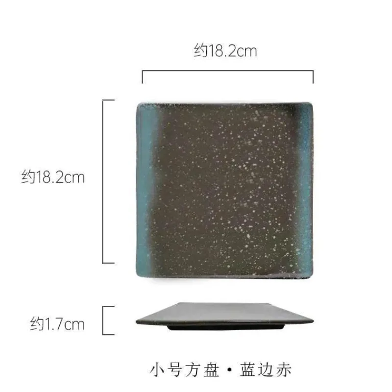 Elegance at the Table Küche & Esszimmer-Glasierte Barbecue-Flügelplatte im japanischen Stil mit Messer – Bratblech für Flügel und Fisch