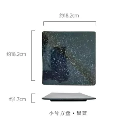 Elegance at the Table Küche & Esszimmer-Glasierte Barbecue-Flügelplatte im japanischen Stil mit Messer – Bratblech für Flügel und Fisch