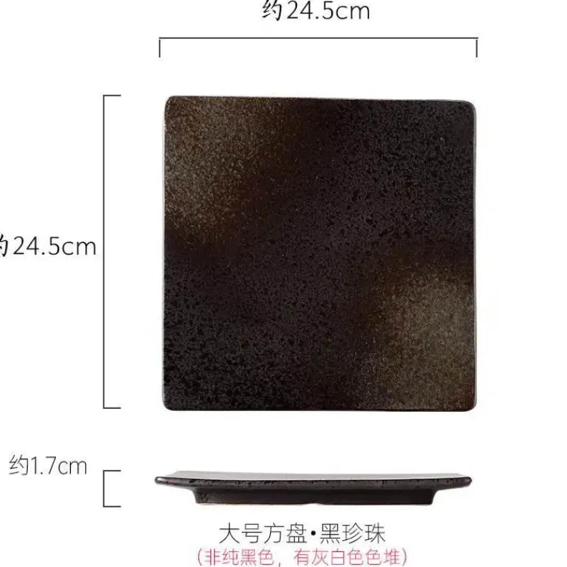 Elegance at the Table Küche & Esszimmer-Glasierte Barbecue-Flügelplatte im japanischen Stil mit Messer – Bratblech für Flügel und Fisch