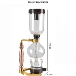 The Cozy Mug Küche & Esszimmer-Glassiphon-Kaffeemaschine – Elegantes Brühsystem