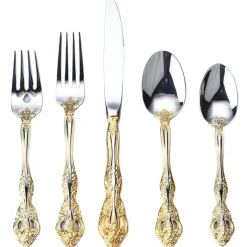 Feast u0026 Flair Küche & Esszimmer-Gold Silber Edelstahl Besteck Set - Küchengeschirr Werkzeuge Zubehör