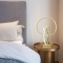 Comfort u0026 Style Beleuchtung-Golden LED Spiral Lamp - Modern Accent Lighting
