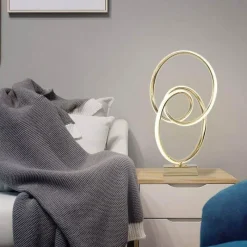 Comfort u0026 Style Beleuchtung-Golden LED Spiral Lamp - Modern Accent Lighting