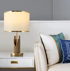 Glow u0026 Shade Beleuchtung-Golden Spire Table Lamp - Elegant Stylish Home Lighting