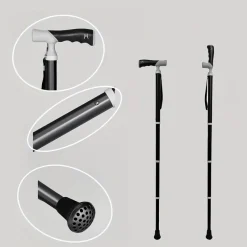 Decor Mobilitäts- Und Support-Tools|Outdoor-Artikel-Goldener leichter Wanderstock für Senioren und Wandern im Freien