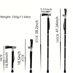 Decor Mobilitäts- Und Support-Tools|Outdoor-Artikel-Goldener leichter Wanderstock für Senioren und Wandern im Freien