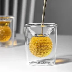 Plates u0026 More Küche & Esszimmer-Golfballbecher aus Borosilikatglas – Doppelbecher aus dickem Glas